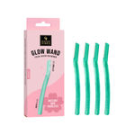 Buy Good Vibes Glow Wand Facial Razor Pack of 4 for Women | Instant & Painless Hair Removal | Shaving for Upper Lip, Chin, Sideburns & Eyebrows | Smooth, Hair-Free Skin | Dermaplaning & Exfoliation | Gentle & Slip-Proof | Suitable for Sensitive Skin - Purplle