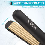 Buy Vega Classic Hair Crimper with Quick Heat Up & Ceramic Coated Plates, Power Indicator Light, Easy Lock System, for Travel Friendly, Salon Finish for Women, (VHCR-01) - Purplle