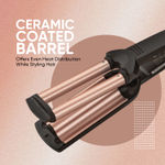Buy Vega I-Wave Hair Waver for Women with Ceramic Coated Barrel, Soft & Deep Wave Hair Curls, Black, (VHWR-01) - Purplle