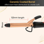 Buy Vega Ease Curl 19 mm Barrel Hair Curler for Women with Ceramic Coated Plates, Cool Tip, Adjustable Temperature, for Long-Lasting Bouncy Looking Curls, All Hair Types, (VHCH-01) - Purplle
