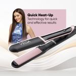 Buy Vega Hair Straightener for Women- 5 Temperature Settings,Ceramic Coated Floating Plates & Quick Heat Up, Suitable for All Hair Types,Black, (Diva Shine VHSH-36) - Purplle