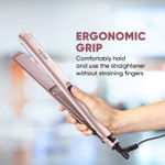Buy Vega K Shine Hair Straightener for Women with Keratin Infused Plates to Minimise Hair Damage, Heat upto 200°C, Power Indicator Light, Rose Gold, (VHSH-28) - Purplle