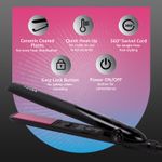 Buy Vega Adore Hair Straightener for Women with Ceramic Coated Plates & Quick Heat-Up, Power ON/OFF Button, Easy Lock Button, 1 Year Warranty, (VHSH-18), (Made in India) - Purplle