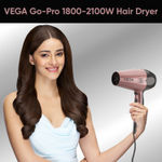 Buy Vega Go Pro 2100W Professional Hair Dryer with Detachable Nozzle, 2 Speed & 3 Temperature Settings with Cool Shot Button for Salon-like Blow Dry, Hair dryer for Men & Women (VHDH-25) - Purplle