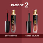Buy FACES CANADA Comfy Matte Wow Liquid Lipstick - The Latte Edit, (3.8 ml x 2) | Choco Couture 01 + Cocoa Crush 07 | Long Lasting | Matte Finish | Lipstick Combo | Pack of 2 - Purplle