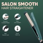 Buy Vega Salon Smooth Hair Straightener for Women with Ceramic Coated Plates, Quick Heatup & Travel Friendly, Travel Lock, Green (VHSH-42) 1 Pc - Purplle
