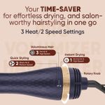 Buy Vega Pro Volumizer Hair Blow Dryer Brush, 3 in 1 Hot Air Brush, 360A° Airflow Vent, 3 Heat/2 Speed Settings For Hair Style, Ceramic Tourmaline Coating Brush Head, 1200 W (VHSD-02) | Gift set for women 1 Pc - Purplle
