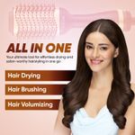 Buy Vega Pro Volumizer Hair Blow Dryer Brush, 3 in 1 Hot Air Brush, 360A° Airflow Vent, 3 Heat/2 Speed Settings For Hair Style, Ceramic Tourmaline Coating Brush Head, 1200 W (VHSD-02) | Gift set for women 1 Pc - Purplle