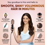 Buy Vega Litstyle L3 Volumizer Hair Blow Dryer Brush with 3 Heat/2 Speed Settings, 360A° Airflow Vent, 3 in 1 Compact Hot Air Brush For Women, Tourmaline Ceramic Coated Barrel 500w, (VHSD-03) | Gift set for women 1 Pc - Purplle