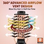 Buy Vega Litstyle L3 Volumizer Hair Blow Dryer Brush with 3 Heat/2 Speed Settings, 360A° Airflow Vent, 3 in 1 Compact Hot Air Brush For Women, Tourmaline Ceramic Coated Barrel 500w, (VHSD-03) | Gift set for women 1 Pc - Purplle