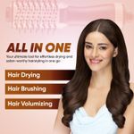 Buy Vega Litstyle L3 Volumizer Hair Blow Dryer Brush with 3 Heat/2 Speed Settings, 360A° Airflow Vent, 3 in 1 Compact Hot Air Brush For Women, Tourmaline Ceramic Coated Barrel 500w, (VHSD-03) | Gift set for women 1 Pc - Purplle