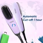Buy Vega Mini Hair Straightening Brush for Women with Thermoprotect Technology, Ceramic Coated Bristles & 2 Heat Settings, Automatic Cut-Off, (Go Mini Series, VHSB-05) 1 pc - Purplle