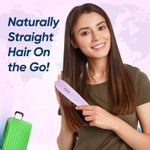 Buy Vega Mini Hair Straightening Brush for Women with Thermoprotect Technology, Ceramic Coated Bristles & 2 Heat Settings, Automatic Cut-Off, (Go Mini Series, VHSB-05) 1 pc - Purplle