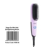 Buy Vega Mini Hair Straightening Brush for Women with Thermoprotect Technology, Ceramic Coated Bristles & 2 Heat Settings, Automatic Cut-Off, (Go Mini Series, VHSB-05) 1 pc - Purplle