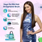 Buy Vega Mini Hair Straightening Brush for Women with Thermoprotect Technology, Ceramic Coated Bristles & 2 Heat Settings, Automatic Cut-Off, (Go Mini Series, VHSB-05) 1 pc - Purplle