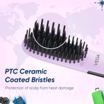 Buy Vega Mini Hair Straightening Brush for Women with Thermoprotect Technology, Ceramic Coated Bristles & 2 Heat Settings, Automatic Cut-Off, (Go Mini Series, VHSB-05) 1 pc - Purplle