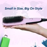Buy Vega Mini Hair Straightening Brush for Women with Thermoprotect Technology, Ceramic Coated Bristles & 2 Heat Settings, Automatic Cut-Off, (Go Mini Series, VHSB-05) 1 pc - Purplle