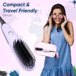 Buy Vega Mini Hair Straightening Brush for Women with Thermoprotect Technology, Ceramic Coated Bristles & 2 Heat Settings, Automatic Cut-Off, (Go Mini Series, VHSB-05) 1 pc - Purplle