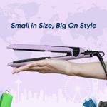 Buy Vega Mini Hair Straightener for Women with Ceramic Coated Plates & Quick Heat up, Travel Friendly Straightener, (Go Mini Series VHSH-40) 1 pc - Purplle