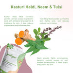 Buy Prettyme Neem, Tulsi & Kasturi Haldi Powder Face Pack for Acne, Pimple & Dark Spots, 80 gm - Purplle