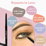 Buy Prettyme Herbal Black Kajal Pencil + Eyeliner | Matte Finish, Long Lasting, Waterproof, Smudge Proof, 0.35 gm - Purplle