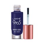 Buy Lakme 9to5 Primer + Gloss Nail Colour, Summer Blue,6 ml - Purplle