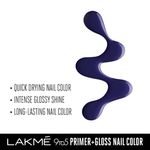 Buy Lakme 9to5 Primer + Gloss Nail Colour, Summer Blue,6 ml - Purplle