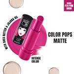 Buy Elle 18 Color Pops Matte Lipstick, Pink Show, Moisturising, Infused with Jojoba Oil | 4.3 gm - Purplle