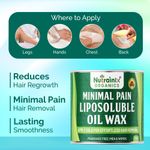 Buy Nutrainix Organics Minimal Pain Liposoluble Oil Wax - No-Heat Required - Apply Cold For Effortless Hair Removal- 150 gm - Purplle