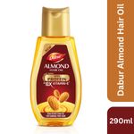 Buy Dabur Almond Hair Oil - 290 ml | Provides Damage Protection | Non Sticky Formula | For Soft & Shiny Hair | With Almonds, Keratin Protein, Soya Protein & 10X Vitamin E - Purplle