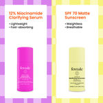 Buy Foxtale Glow-up Minis: 12% Niacinamide Serum + SPF 70 Matte Sunscreen | Pocket-Sized Skincare Combo for Acne Marks, Oil Control & UV Protection | Travel-Friendly | For Oily, Acne-Prone Skin - Purplle
