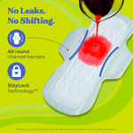 Buy Nua Mywave Sanitary Pads | Long-Lasting Leak Protection | XL | Super Soft | Safe on Skin| For Heavy Flow| Individually Wrapped 28 pads - Purplle
