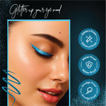 Buy Renee Glitterish Eyeliner 03 Blue, Metallic Pay-Off, Multi-Dimensional Shine | Waterproof, Smudge-Resistant, Shimmery Finish | Precise Application Brush, Quick Drying | Long-Lasting, (0.6 ml) - Purplle