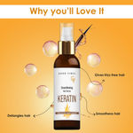 Buy Good Vibes Keratin Smoothening Hair Serum with Keratin & Almond Oil | Reduces Frizz & Smoothens Hair | Adds Shine & Softness | Nourishing & Lightweight Formula | For Frizz-Free, Silky Hair – 50 ml - Purplle