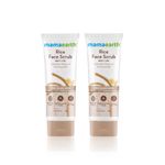 Buy Mamaearth Rice Face Scrub for Glowing Skin With Rice Water & Niacinamide for Glass Skin (100 gm) (Pack of 2) - Purplle
