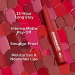 Buy Mamaearth Moisture Matte Longstay Mini Lipstick with Avocado Oil & Vitamin E for 12 Hour Long Stay-07 Raspberry Scarlet - 0.7 gm (Pack of 2) - Purplle