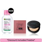 Buy Maybelline Glow Getter Face Kit| Maybelline Fit Me Mono Blush 60 Passionate (4.5 gm) | Maybelline Fit Me Compact 128 Warm Nude (6 gm) | Garnier Micellar Water (50 ml) Makeup Kit, Combo of 3 - Purplle