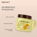 Buy Odeon Brightening Turmeric & Yogurt Face and Body Scrub I Gentle Exfoliating Scrub for Glowing Skin I Reduces Tan - 300 ml - Purplle