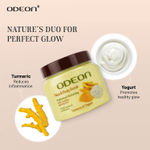 Buy Odeon Brightening Turmeric & Yogurt Face and Body Scrub I Gentle Exfoliating Scrub for Glowing Skin I Reduces Tan - 300 ml - Purplle