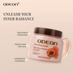 Buy Odeon Nourishing Apricot & Almond Face and Body Scrub - Gentle Exfoliating Scrub for Even Skin Tone I Reduces Tan - 300 ml - Purplle