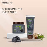 Buy Odeon Detoxing Charcoal & Tea Tree Face and Body Scrub I Gentle Exfoliating Scrub for Acne Prone Skin I Helps control Excess Oil - 100 ml - Purplle