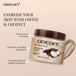 Buy Odeon Rejuvenating Coffee & Coconut Face and Body Scrub I Gentle Exfoliating Scrub for Tan Removal I Removes Dirt and Dead Skin - 300 ml - Purplle