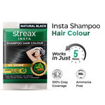 Buy Streax Insta Shampoo Hair Colour - Natural Black (25 ml) - Purplle