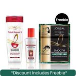 Buy L'Oreal Paris Total Repair 5 Ultimate Smooth & Repair Kit (Shampoo (340 ml) + Smoothening And Repairing Serum (80 ml)+ Extraordinary Oil Smooth Steam Mask (20ml) (Paraben Free) - Combo of 3 - Purplle