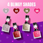 Buy Elle18 Nail Pop Kit, Bling Ready, Pack of 4, 5 ml *4 - Purplle