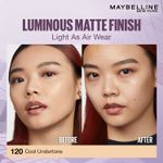 Buy Maybelline New York Super Stay Lumi-Matte Foundation- 120, 30H Wear, Lightweight, Suitable for all Skin Types, Soft Glow, Buildable Coverage -18 ml - Purplle