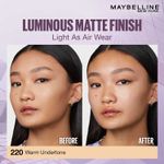 Buy Maybelline New York Super Stay Lumi-Matte Foundation- 220, 30H Wear, Lightweight, Suitable for all Skin Types, Soft Glow, Buildable Coverage - 18 ml - Purplle