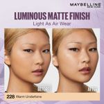 Buy Maybelline New York Super Stay Lumi-Matte Foundation- 228, 30H Wear, Lightweight, Suitable for all Skin Types, Soft Glow, Buildable Coverage - 18 ml - Purplle