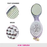 Buy Vega 4 in 1 Foot Pedicure Brush, Pumice Stone, Scrubber & File for Soft Care (PD-02) 1 pc - Purplle