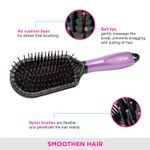 Buy Vega Cushion Hair Brush with Cleaning Comb for Men and Women (E18-CB) 1 pc - Purplle